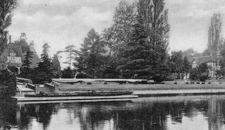 The post-1904 club viewed from the island.