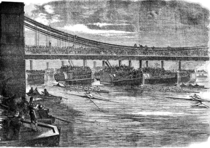 The race at Hammersmith Bridge.