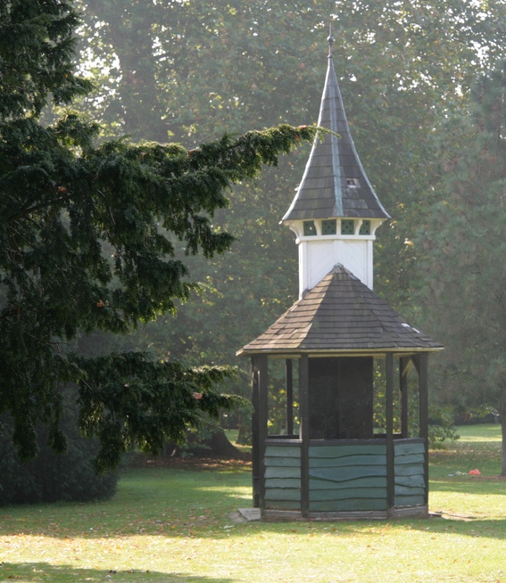 The spire from the boathouse, now part of a shelter in Guards Club Park. It is the only surviving remnant of what was, for a hundred years, a glamorous social hub and a notable part of the story of British amateur rowing.