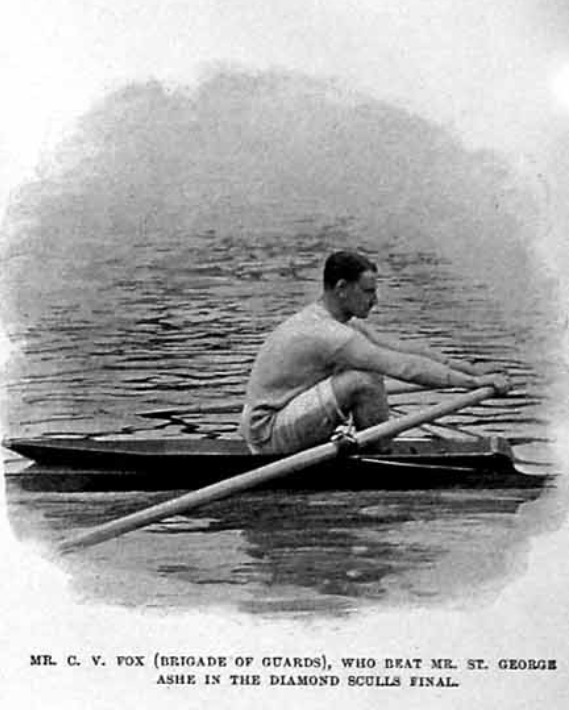 Charles Vincent Fox on his way to winning the Diamond Challenge Sculls in 1901. Photo: The Illustrated Sporting and Dramatic News (13 July 1901).