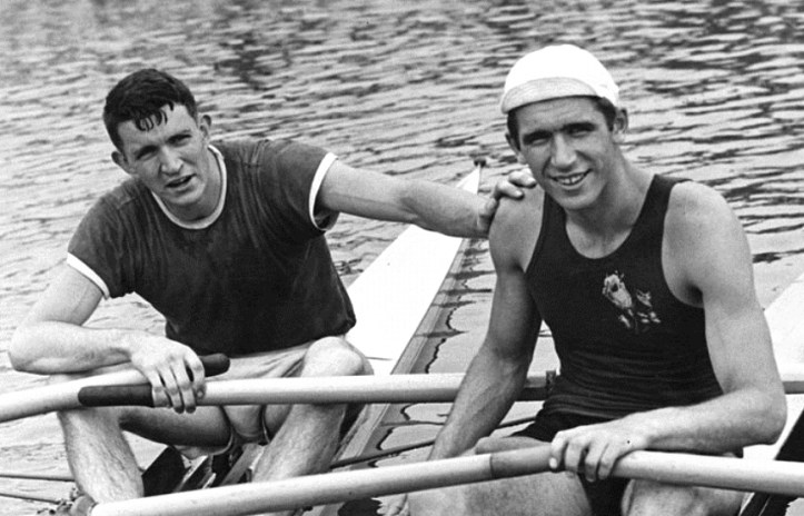Mackenzie & Ivanov pictured in 1958 – both fans of Sims boats.