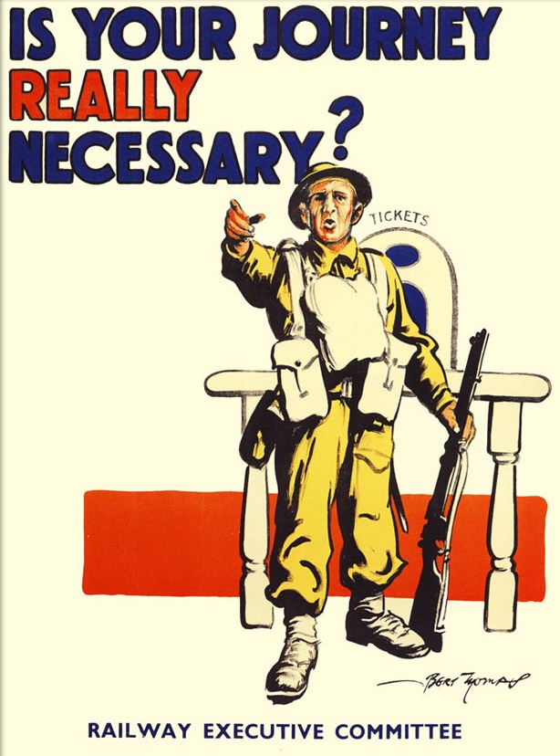 Railways were needed for essential war work, not for leisure activities.