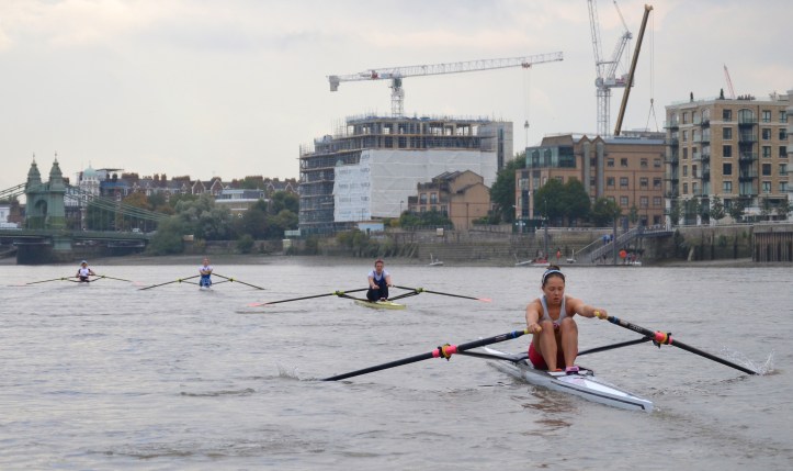 Approaching Hammersmith Bridge, the order was set; Leyden, Francis, Whittaker, Carlton.