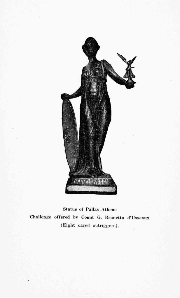 A photograph of the The Brunetta Statuette, ‘ΠΑΛΛΑΣ ΑΘΗΝΑ’ from the 1920 Olympic programme. What price would this fetch if it came up for sale?