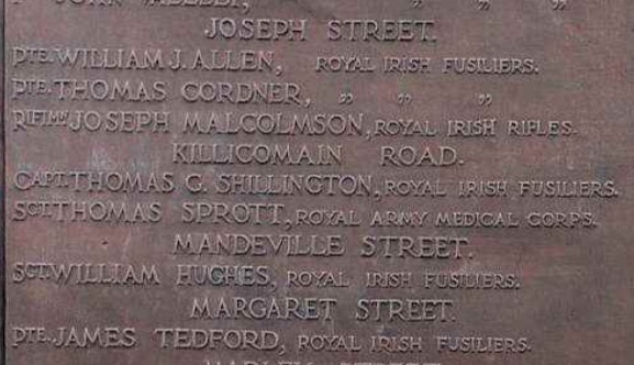 And on the Portadown War Memorial.