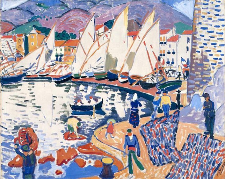 André Derain, 1905, Le séchage des voiles (The Drying Sails), oil on canvas, 82 x 101 cm, Pushkin Museum, Moscow. Exhibited at the 1905 Salon d'Automne.