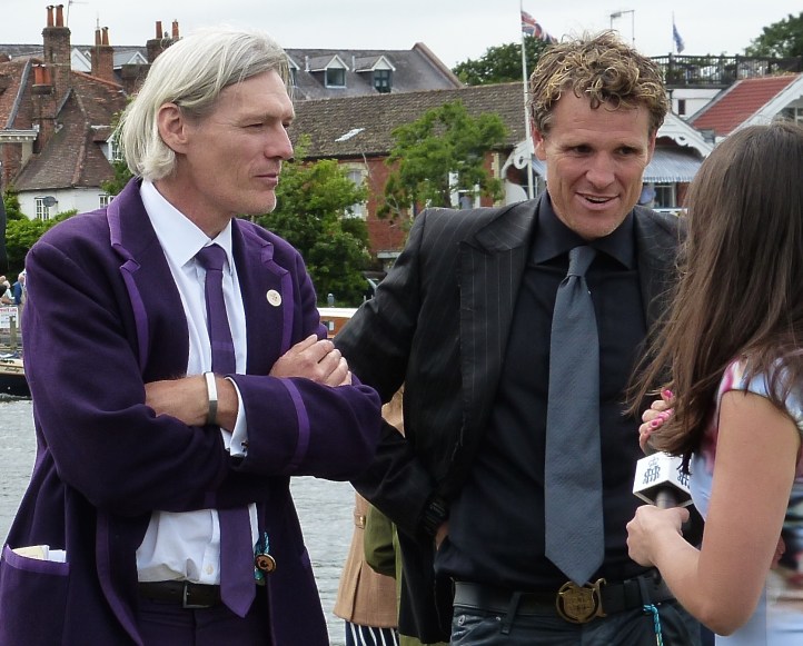 Tim and James being interviewed at Henley in 2016.