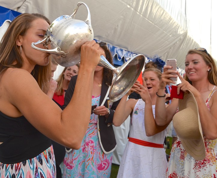 Drinking to the future? Princeton Training Center, USA, winners of the Remenham Challenge Cup, 2016.