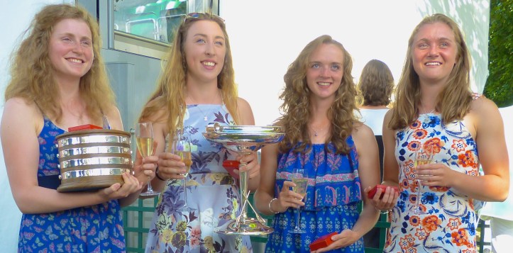 Gloucester Hartpury/Gloucester Rowing Club, winners of the Diamond Jubilee Challenge Cup for three years in a row. This is the 2016 crew.