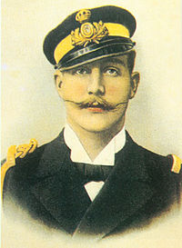 A colourized version of a photo of Prince George of Greece. A black and white version of this photo appears in the ‘Official Report’ of the 1896 Games. 
